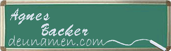 Agnes Backer Visitenkarte